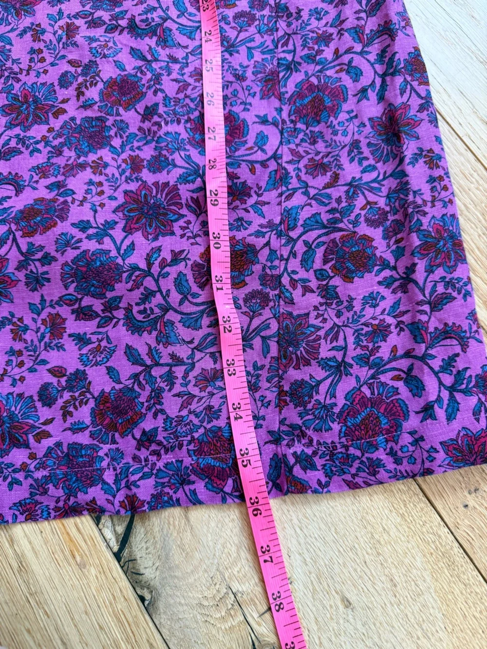 J. Jill Love Linen 100% Linen Floral Shift Dress Medium Petite - Picture 10 of 11